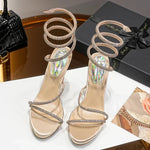 Snakeskin Strappy Sandals - Vignette | Snakes Store