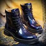 Round Toe Snakeskin Boots - Vignette | Snakes Store