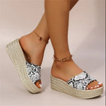 Snakeskin Round Toe Wedges - Vignette | Snakes Store