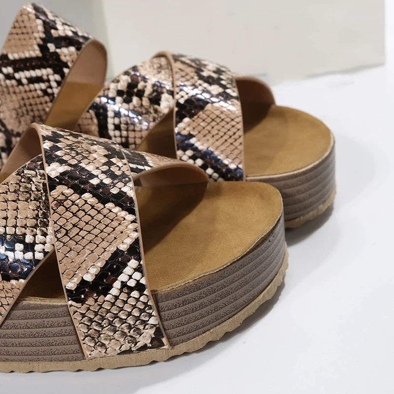 Brown Snakeskin Sandals Snakes Store