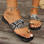 Grey Snakeskin Flip Flop - Vignette | Snakes Store