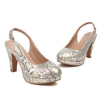 Snakeskin Heels Closed Toe - Vignette | Snakes Store