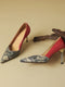 Snake Leather Pumps Red Snakes Store