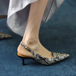 Grey Snakeskin Pumps - Vignette | Snakes Store