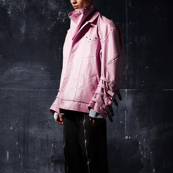 Pink Snake Print Jacket