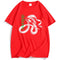 Red Snake Print T-shirt