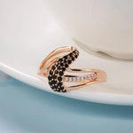 Rose Gold Diamond Snake Ring - Vignette | Snakes Store