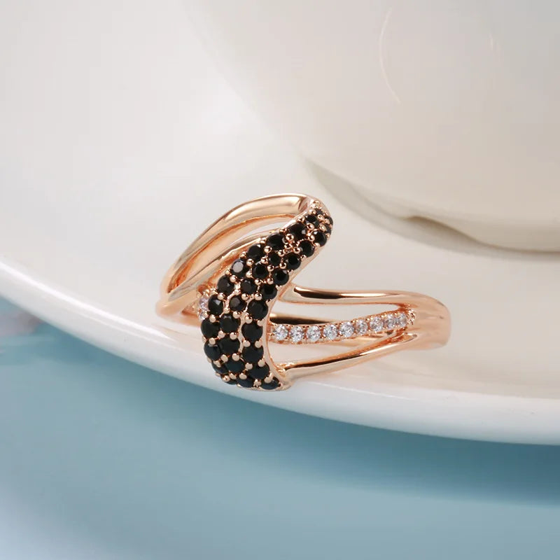 Rose Gold Diamond Snake Ring Snakes Store