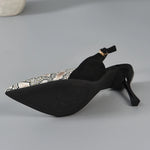 Snakeskin Slingback Heels - Vignette | Snakes Store