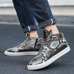 Black and White Snakeskin Sneakers - Vignette | Snakes Store