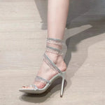 Snakeskin Gladiator Sandals - Vignette | Snakes Store