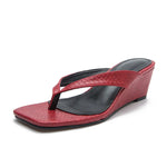 Red Snakeskin Flip Flops - Vignette | Snakes Store