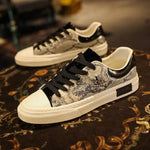 Snakeskin Lace Up Sneakers - Vignette | Snakes Store