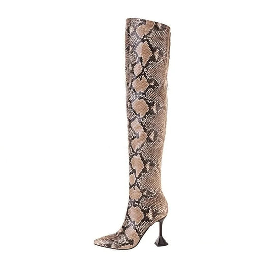 Python Thigh High Boots Snakes Store