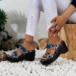 Multicolor Snakeskin Wedges - Vignette | Snakes Store