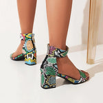 Snakeskin Block Heels - Vignette | Snakes Store