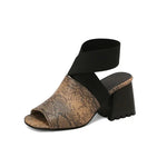 Peep Toe Snakeskin Heels - Vignette | Snakes Store