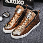 Gold Snakeskin Sneakers - Vignette | Snakes Store