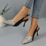 Snakeskin Slingback Heels - Vignette | Snakes Store