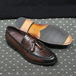 Brown Snake Tassel Loafers - Vignette | Snakes Store