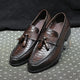 Brown Snake Tassel Loafers Brown Split Leather Snakes Store