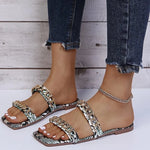 Snakeskin Two Strap Sandals - Vignette | Snakes Store