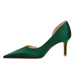 Snakeskin Pointed Toe Pumps - Vignette | Snakes Store