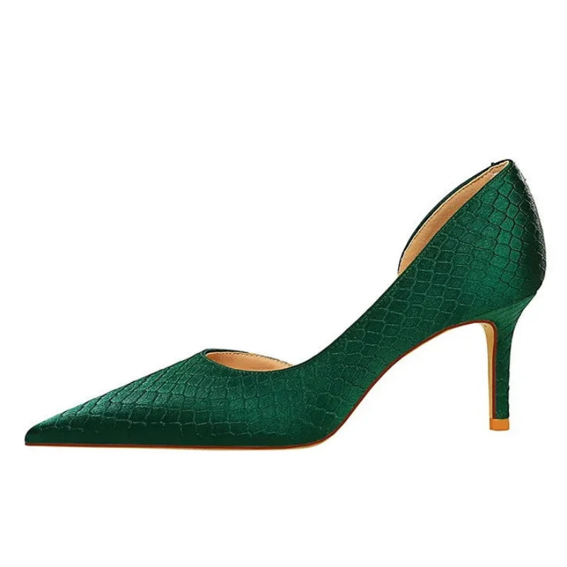 Snakeskin Pointed Toe Pumps Snakes Store