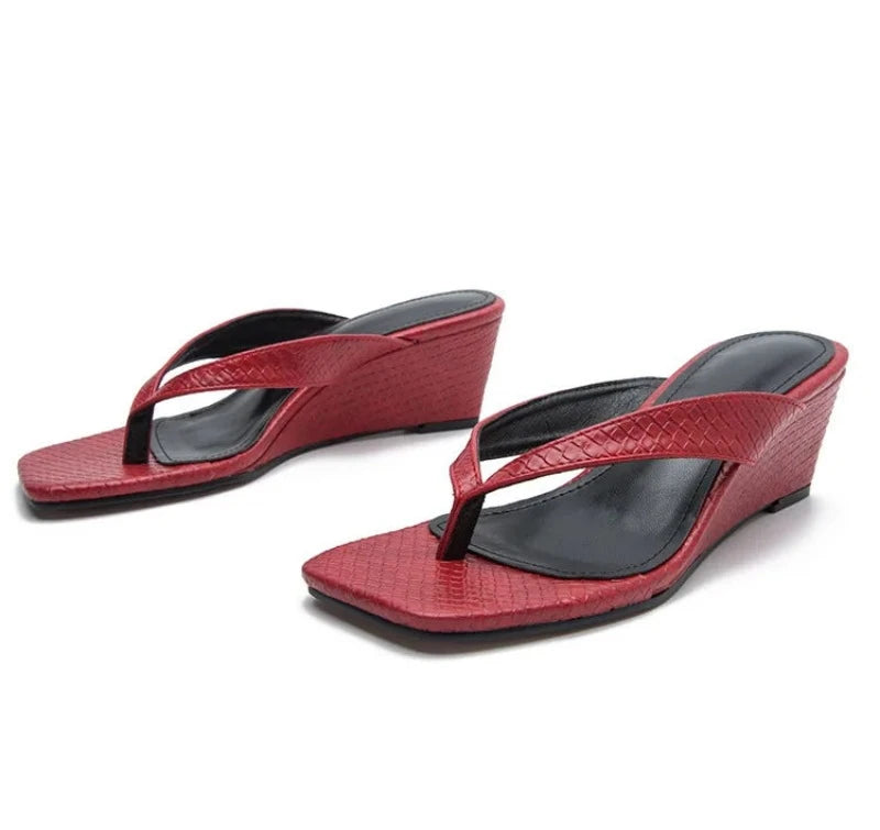 Red Snakeskin Flip Flops Snakes Store