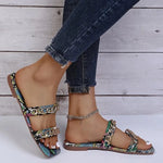 Snakeskin Two Strap Sandals - Vignette | Snakes Store