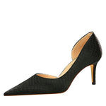 Snakeskin Pointed Toe Pumps - Vignette | Snakes Store