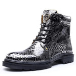 Round Toe Snakeskin Boots - Vignette | Snakes Store