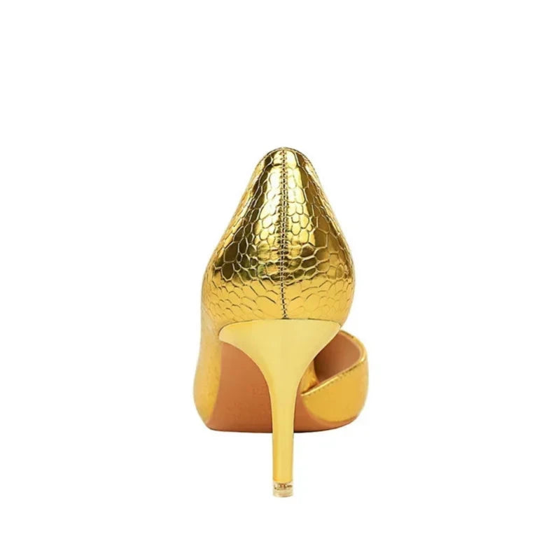 Gold Snakeskin Pumps Snakes Store