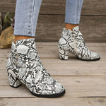 Buckle Snakeskin Booties - Vignette | Snakes Store