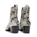 Black And White Snakeskin Boots - Vignette | Snakes Store