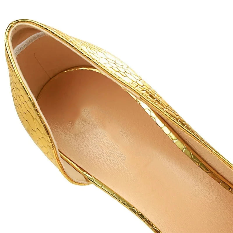 Gold Snakeskin Pumps Snakes Store