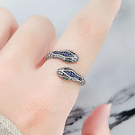 Blue Diamond Snake Ring - Vignette | Snakes Store