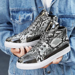 Black and White Snakeskin Sneakers - Vignette | Snakes Store