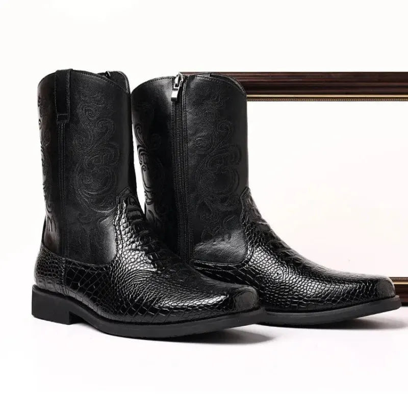 Black Snakeskin Cowboy Boots Snakes Store