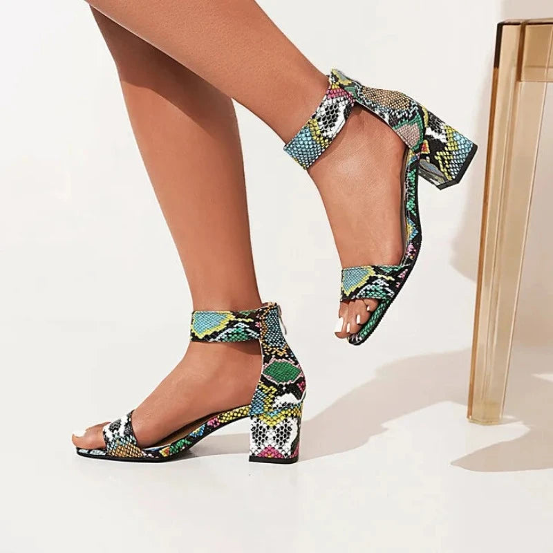 Snakeskin Block Heels Snakes Store