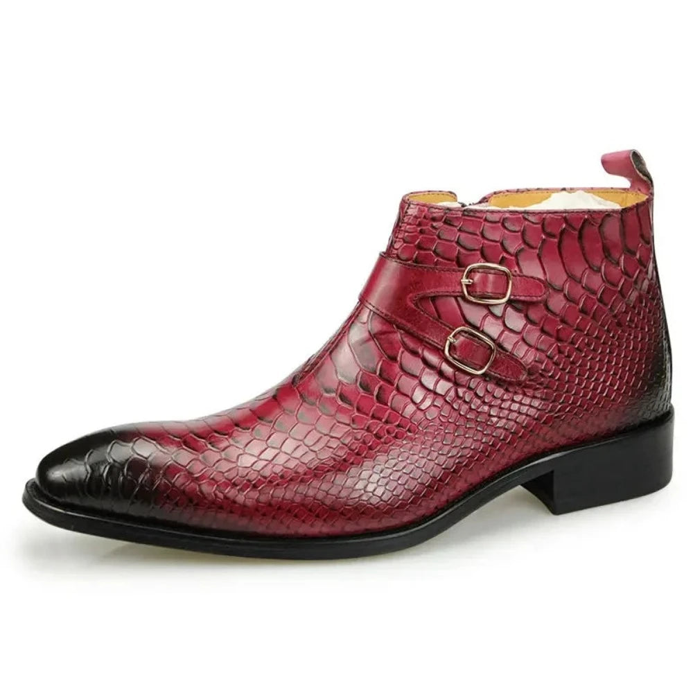 Red Snakeskin Boots