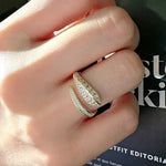 Vintage Gold Diamond Snake Ring - Vignette | Snakes Store