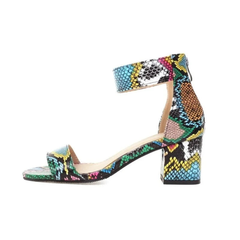 Snakeskin Block Heels Snakes Store