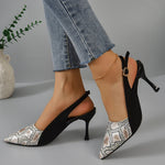 Snakeskin Slingback Heels - Vignette | Snakes Store