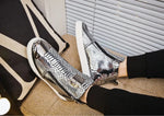 Silver Snakeskin Sneakers - Vignette | Snakes Store