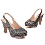 Snakeskin Heels Closed Toe - Vignette | Snakes Store