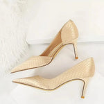 Snakeskin Pointed Toe Pumps - Vignette | Snakes Store