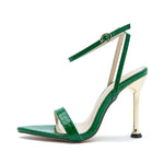 Green Snakeskin Sandals - Vignette | Snakes Store