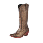 Brown Snakeskin Cowgirl Boots - Vignette | Snakes Store