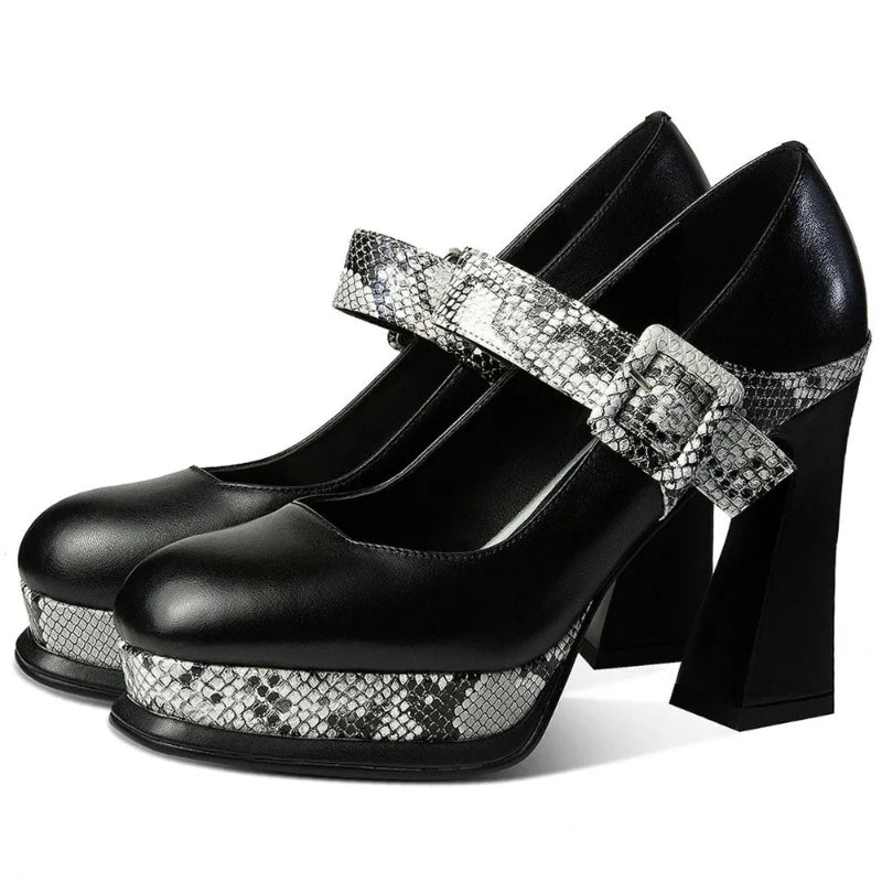 Snakeskin Platform Pumps Snakes Store